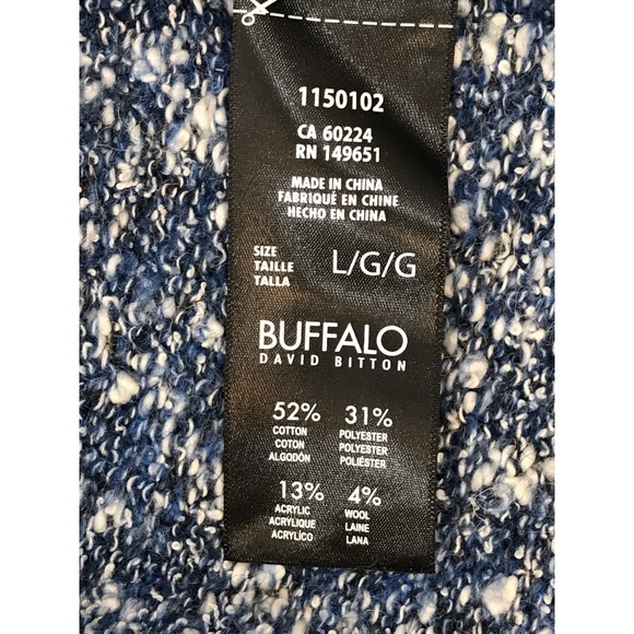 Buffalo David Bitton Women's Sweater Wool Blend Textured Long Sleeve Size Large - Picture 8 of 11